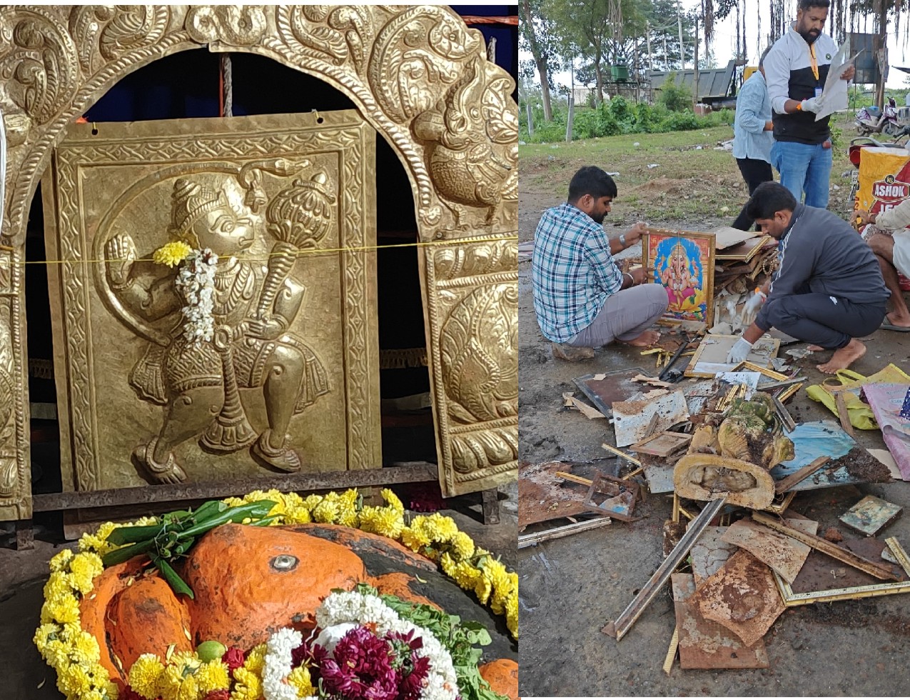 ಶ್ರೀ ಕಾಡು ಆಂಜನೇಯ ಸ್ವಾಮಿ ದೇವಸ್ಥಾನದಲ್ಲಿ ಸಾಮೂಹಿಕ ಸ್ವಚ್ಛತಾ ಅಭಿಯಾನ
